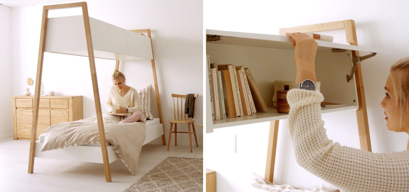 Cabinets Above The Bed Are An Idea For More Storage Space In A Bedroom